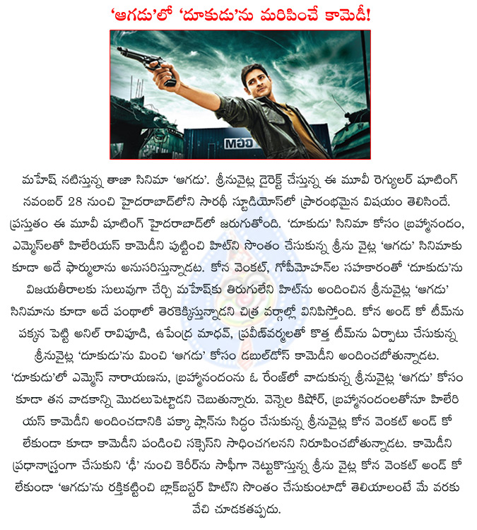 srinu vaitla fallows dukudu farmula,srinu vaitla aagadu,mahesh babu aagadu,asrinu vaitla mahesh babu aagadu,14 reels entertainment,aagadu,kona venkat,gopi mohan,anilraavipudi,praveen varma,  srinu vaitla fallows dukudu farmula, srinu vaitla aagadu, mahesh babu aagadu, asrinu vaitla mahesh babu aagadu, 14 reels entertainment, aagadu, kona venkat, gopi mohan, anilraavipudi, praveen varma, 